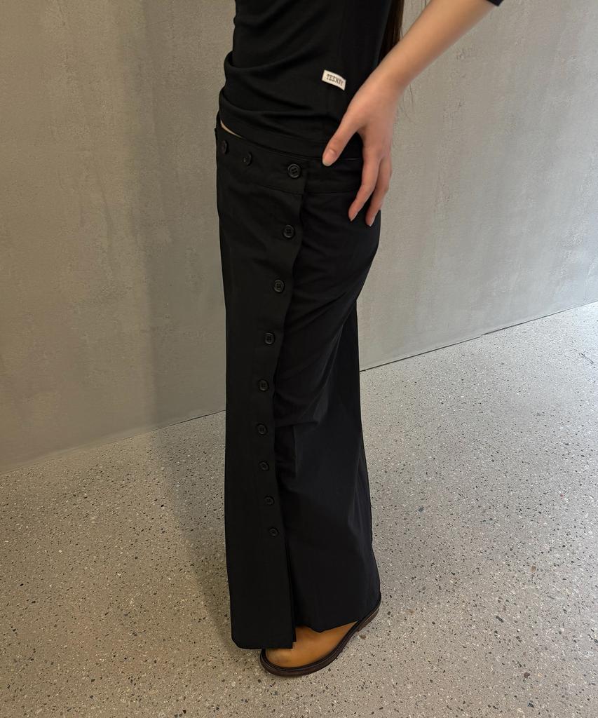 Tinsi Button Wrap Maxi Skirt