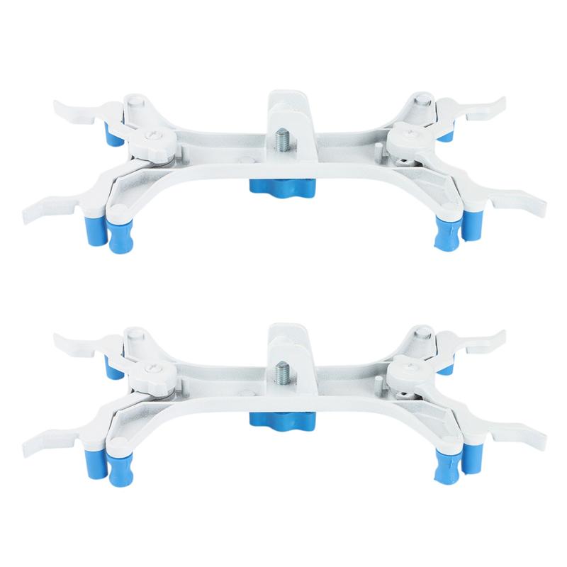B97A-2X Aluminum Double Burette Clamp, Adjustable Burette Clamp Burette Clamp Butterfly Spring-Loaded Laboratory Accessories NONE