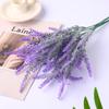 Artificial Flocking Lavender Fake Flower Bouquet Plastic Green Plant Wedding Home Pot Decoration Plant Decoration Artificial Flower