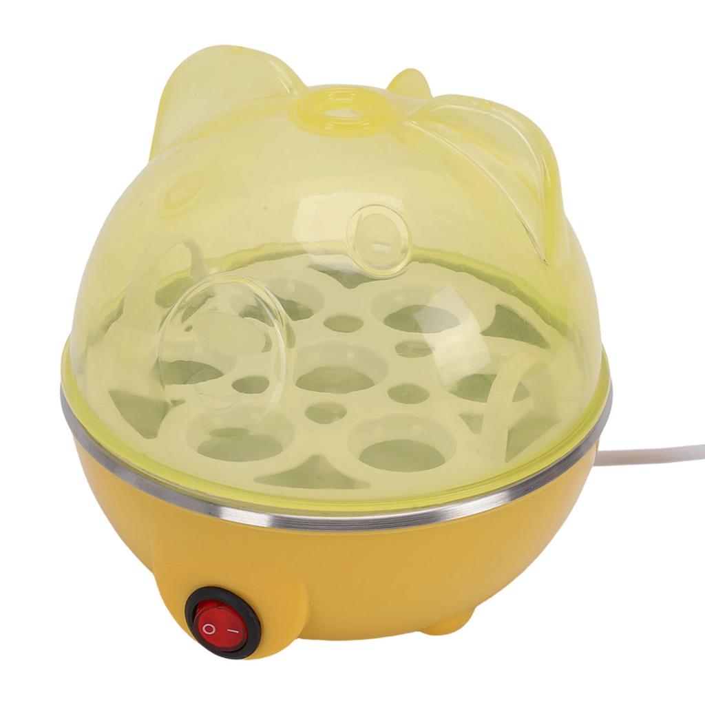 Cuoci Uova Rapido 350W Capacità 7 Uova PP Portatile Macchina per Uova Sode per Casa Stanza Universitaria Ufficio Giallo