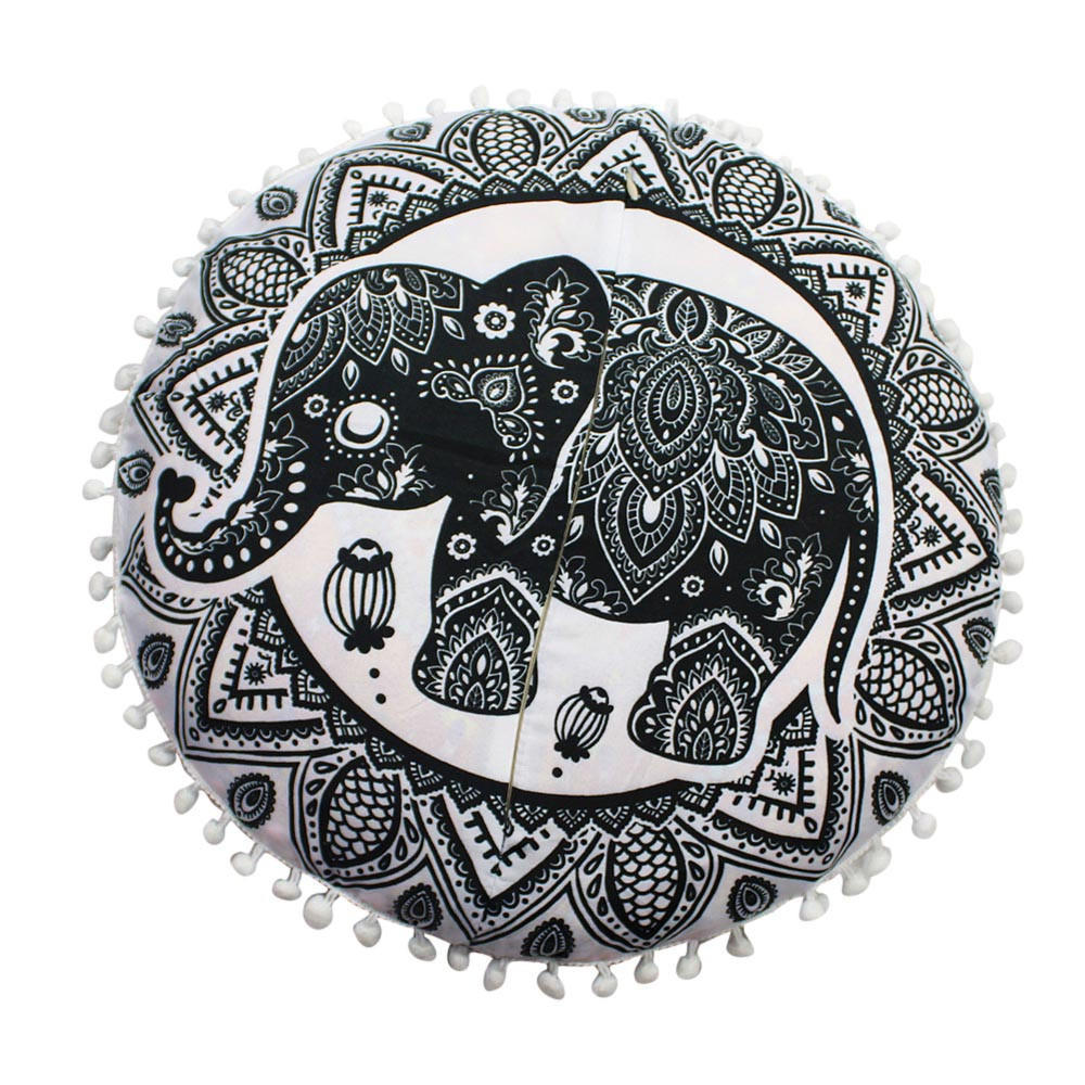 

Индийские напольные подушки, круглые богемные подушки, чехлы, подушки J разноцветный