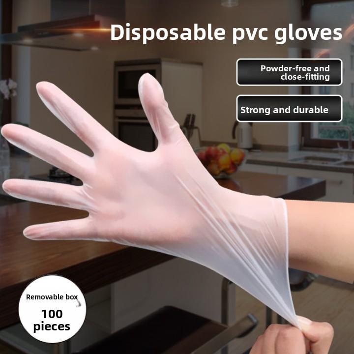 20 Disposable Gloves Household Thickened TPE Food Grade PVC Durable Kitchen Housework Cleaning Dishwashing Waterproof Oil
