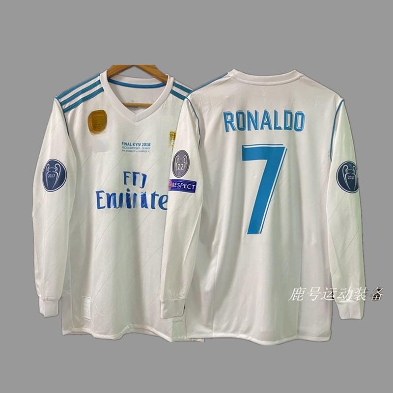Retro Long Sleeve Football Jersey - Beckham Zidane Messi Ronaldo Classic Soccer Shirt