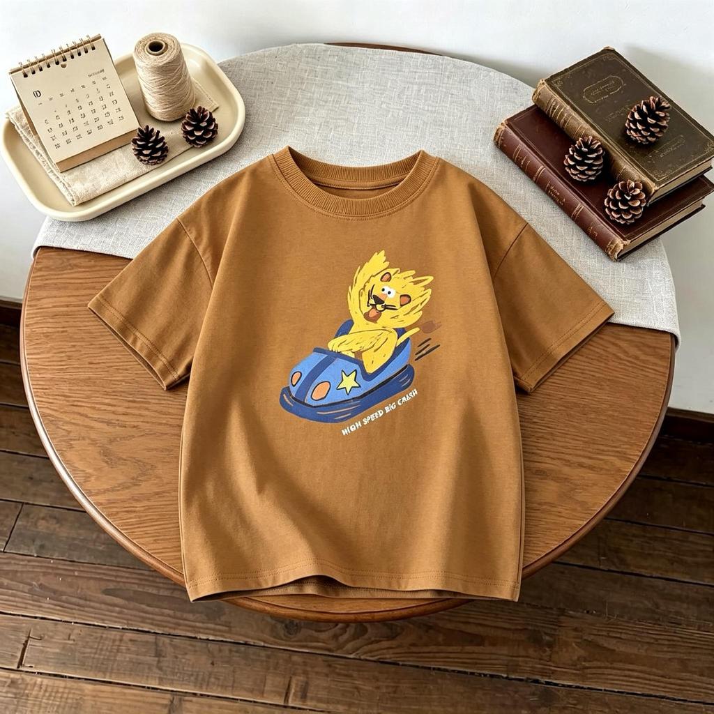 17 Age Childrens Clothes Short Sleeve Tops Tees Printed Fruit Fashion Baby Girls Tshirt Crewneck Casual Loose Simple Tshirts