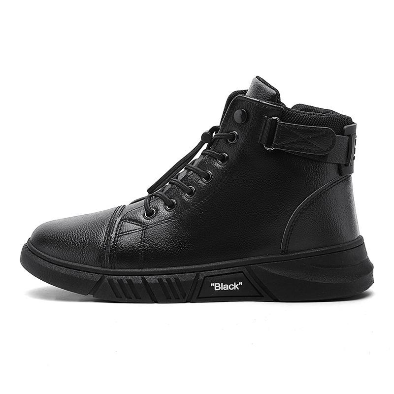 Large Size Martin Boots Youth Casual Leather Shoes High Top Shoes Student Fashion Boots Autumn, Winter and Winter
