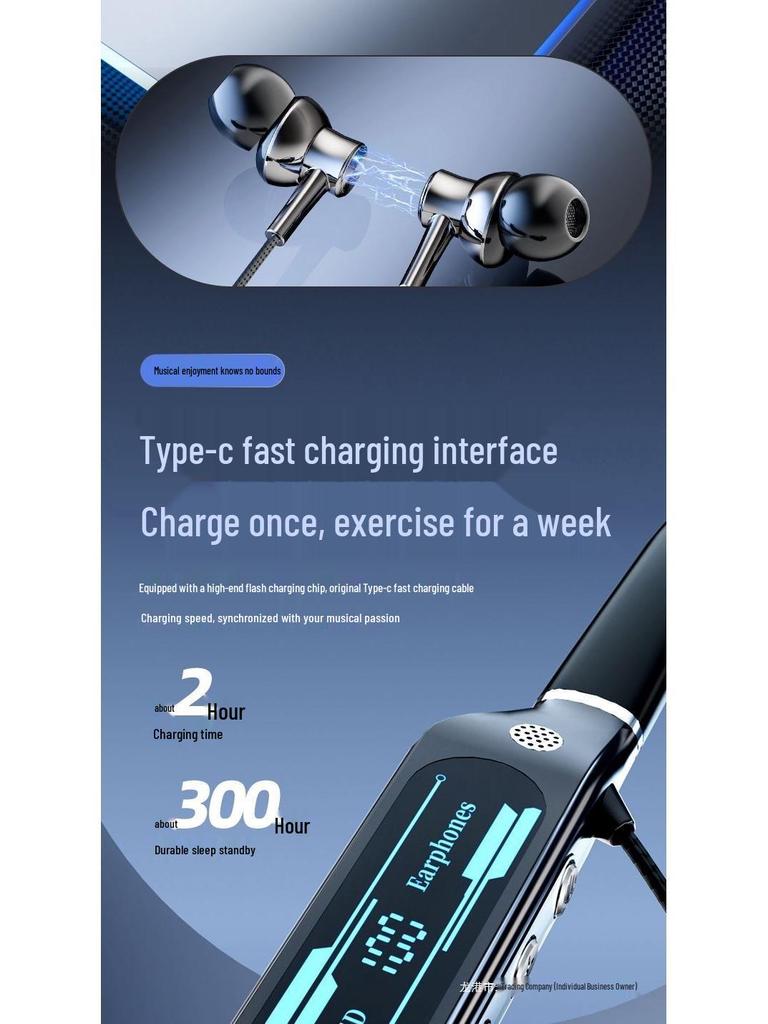 2025 Wireless Bluetooth Neckband Headphones: Sports Design, Extra-Long Battery, Noise Cancelling, Deep Bass, Apple & Android Compatible