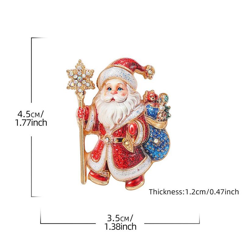 Christmas Themed Brooch Sparkly Rhinestone Cute Designs For Holiday Wear Christmas Party Gifts Fashion Jewelry
