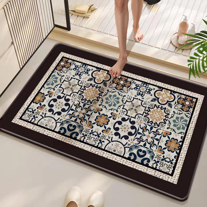 Nordic Style Diatomaceous Earth Bathroom Mat: Wear-Resistant, Dirt-Resistant, Water-Absorbent, Non-Slip.