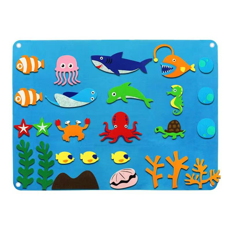 Interstellar Felt Learning Board: Children's Interactive Dress-Up Puzzle for Cognitive Development