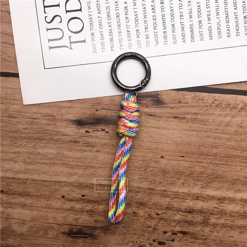 Paracord Geflochten Gewebt Schlüsselanhänger Anti-Verlust Telefon Ring Seil Riemen Lanyard Telefon Anhänger Kamera Seil Handy Schlüsselbund