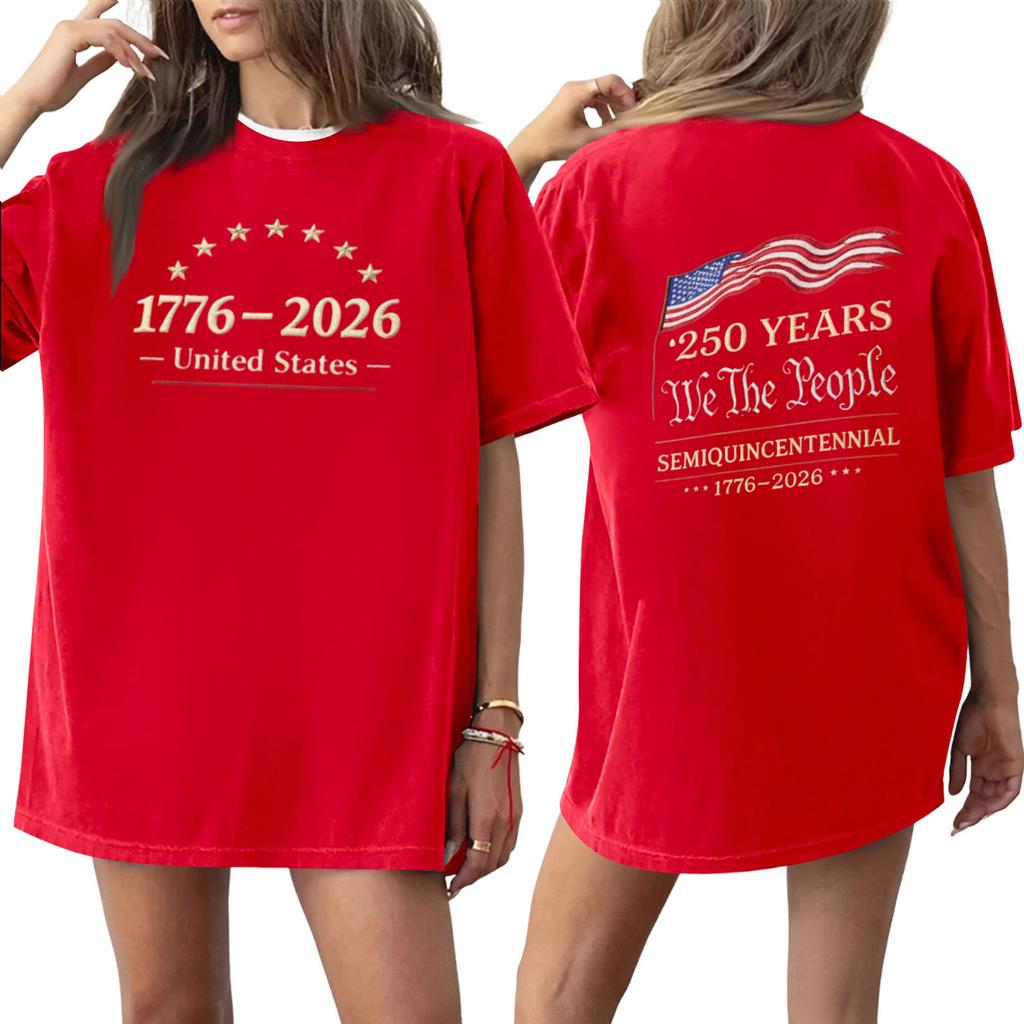 Women's Casual Printed Round Neck Pullover Short Sleeve Top