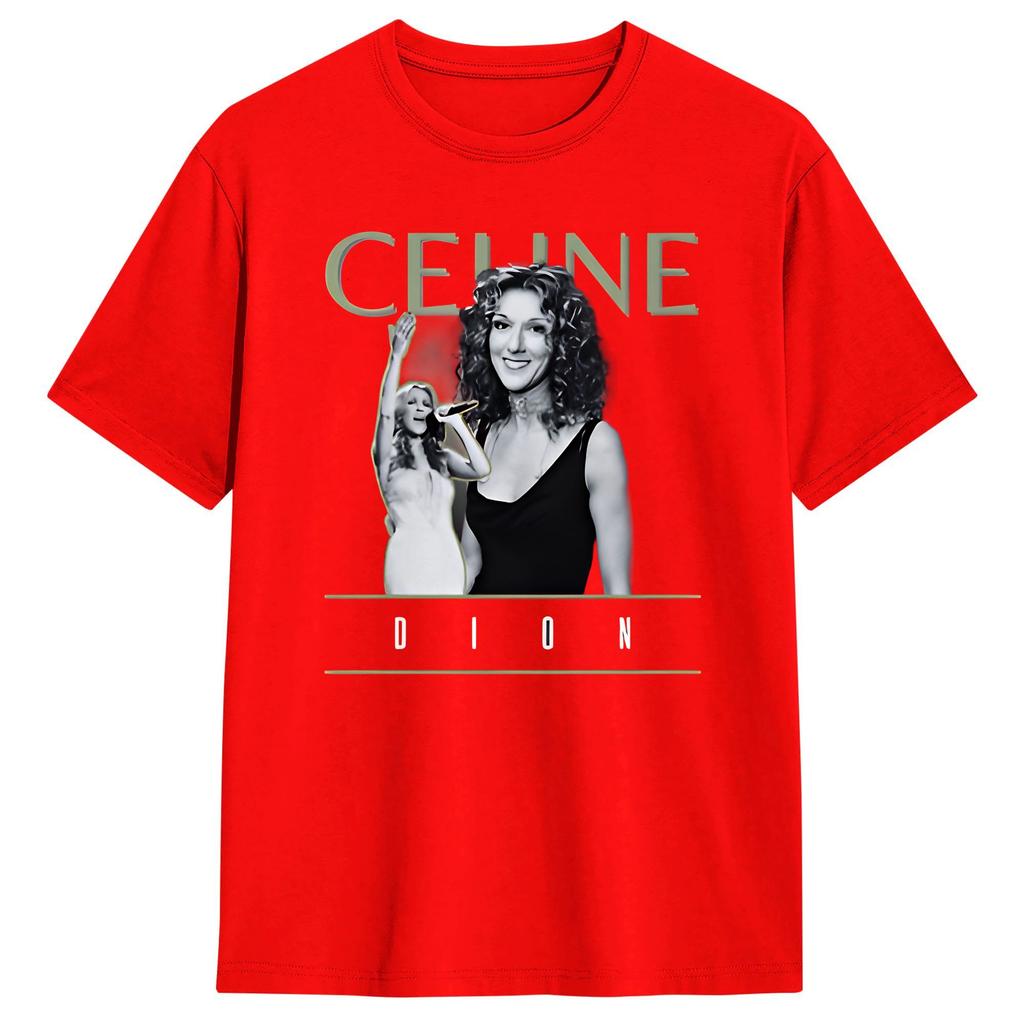 Singer C-Celineds Dion T Shirt Summer Cotton T Shirts For Men Popular Casual Tee Shirt Short Sleeves Y2K Retro Tops