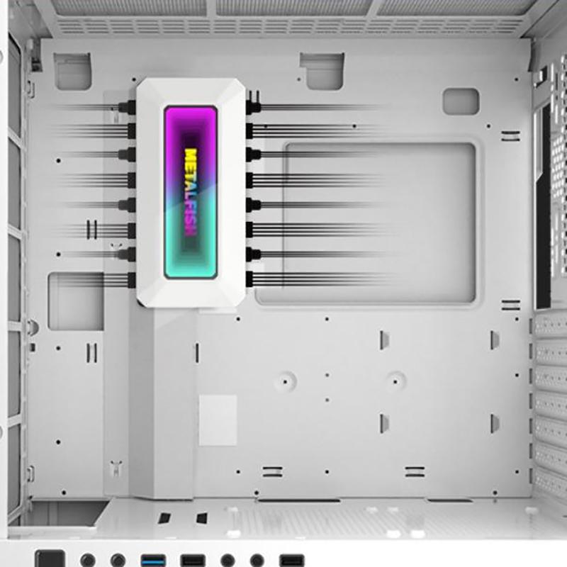 Argb Fan All In One Hub Splitter With 4Pin Pwm For Computer Cooling Sync Cpu Radiator 5V 3Pin Led Light Strip Remote Controller