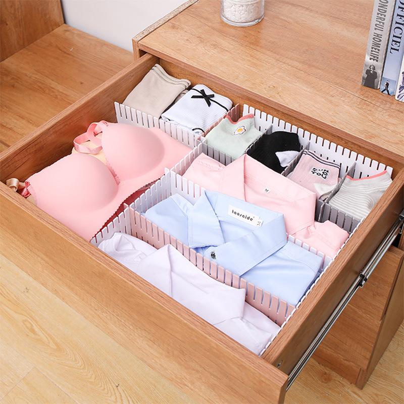 Adjustable Wardrobe Drawer Dividers - Underwear Organizer & Partition Layering System