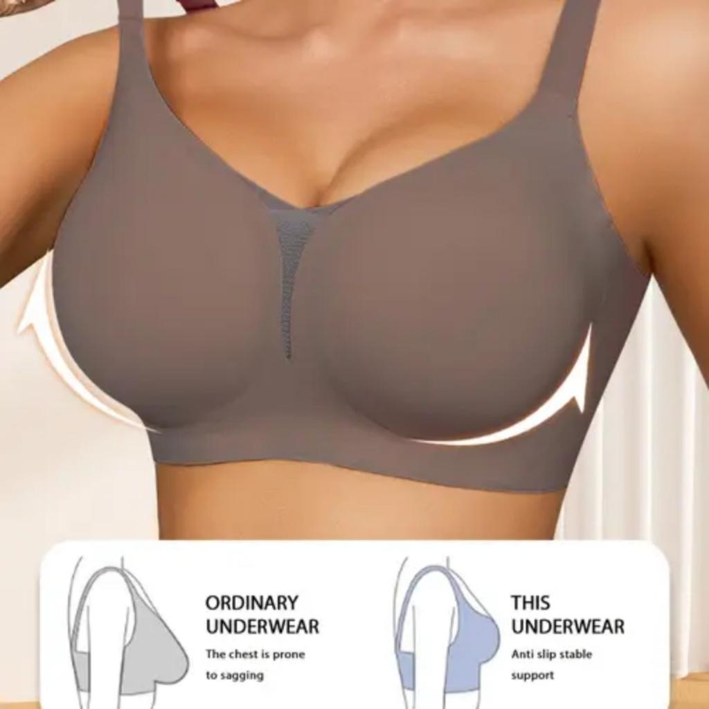 Women'S Seamless Wide Strap Bra, Top Style Without Underwire or Padding, Comfortable and Breathable, Suitable for Everyday Wear In For All Seasons