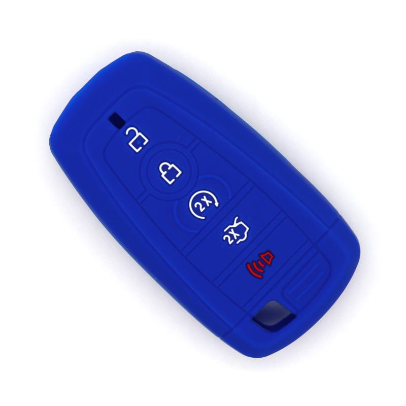 Drop-proof key cover for Ford Edge Focus Mondeo Taurus Explorer 5-key smart silicone car key case cover