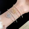 Elegant Double-Layer Zircon Fireworks Bangle: Exquisite High-End Bracelet for Versatile Women