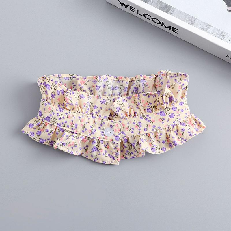 Mode Rüschen Knopf Falscher Kragen Für Frauen Stehkragen Abnehmbar Falsches Armband Für Mädchen Manschetten Falsche Manschetten Zubehör