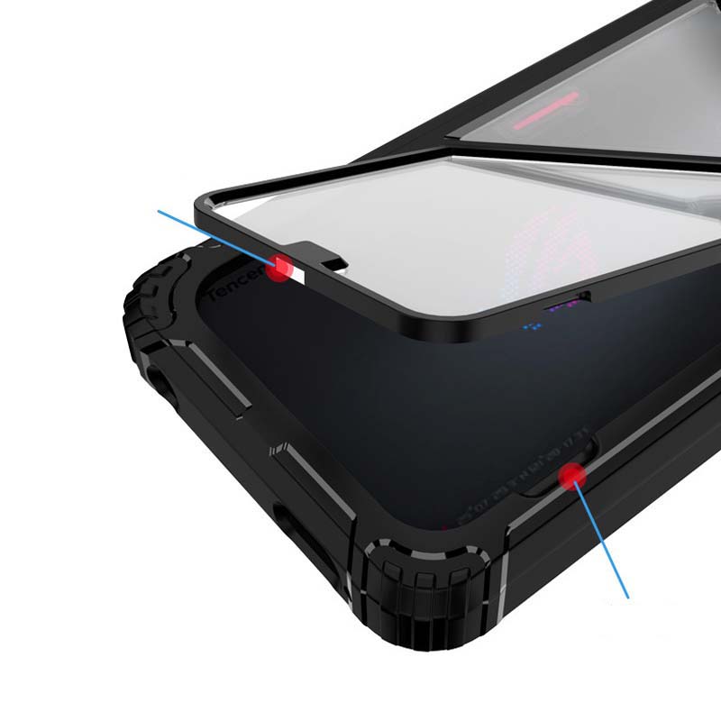 Phone Cases For Asus ROG Phone 7 Pro 2 In 1 Transparent Magnetic Kickstand Phone Case For ASUS Rog Phone 7 Funda Invisible Bracket Hard PC Clear Cover