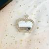 Pearl Mirror Bowknot Royal Crown Suport telefon drăguț Inel pentru Iphone Universal Android Suport telefon pliabil pentru doamnă, femei, fată