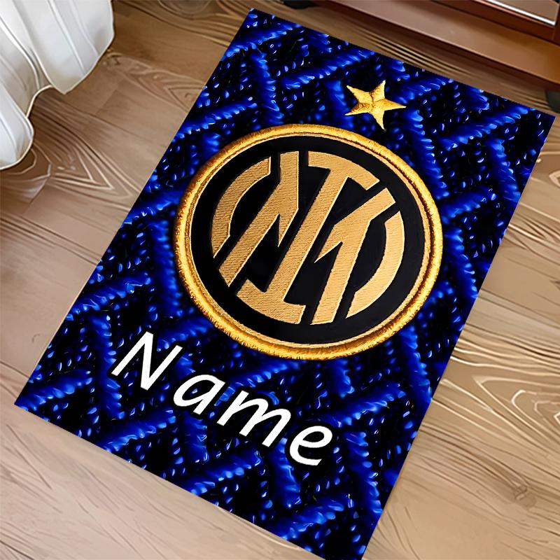 Custom Personalization Inter Milan Print Area Rug - Soft, Washable Non-Slip Indoor Mat,Living Room,Home&Office Decorative Rug