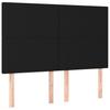 Box Spring Bed with Mattress Black 140 x 200 cm Fabric
