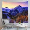 Nature Mountain Forest Tapestry Winter Snowy Tree Landscape Tapestry Wall Hanging Decor Tapestries Bedroom Home Living Room Dorm