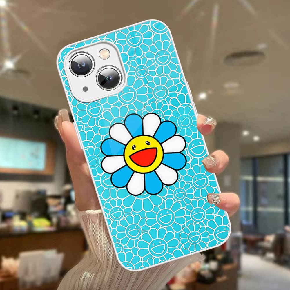 Art T-Takashi M-Murakamis Tempered Glass For Iphone 14 13 12 11 Pro Mini XS MAX 14Plus X XS XR Fundas