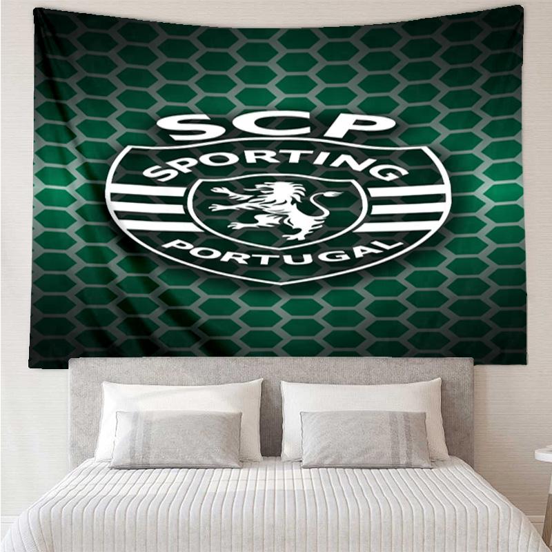 Sporting Portugal Crest Tapestry Hanging for Bedroom,Livingroom, Playroom,Decor Art Room Wall Tapestry Holiday and Birthday Gifts