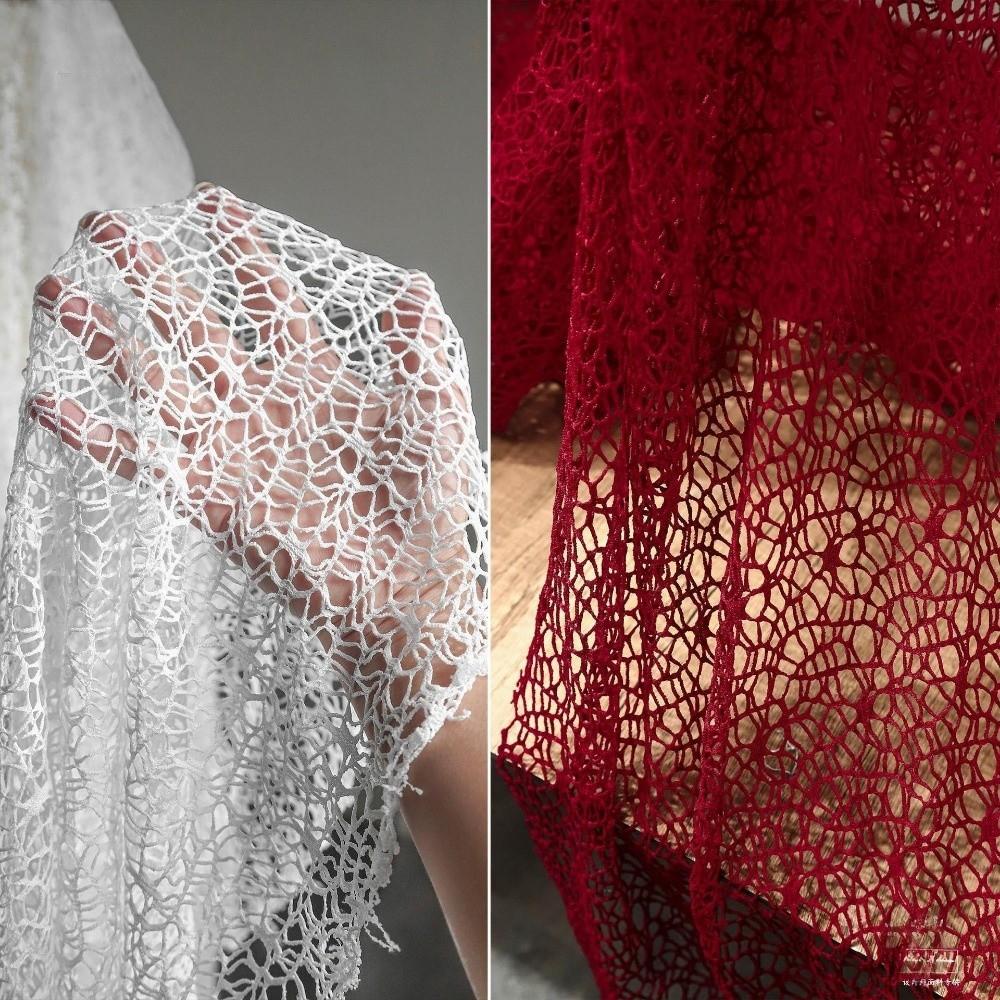New Irregular Hollow Mesh Gauze DIY Winding Texture Sewing Fabric Soft Plain Designer Cloth Clothing Decorative Sewing Fabric