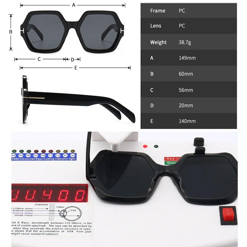 SO&EI Mote Polygon Square Dame Solbriller Retro Merke Designer Jelly Tea Eyewear Menn Gradient Solbriller Shades UV400