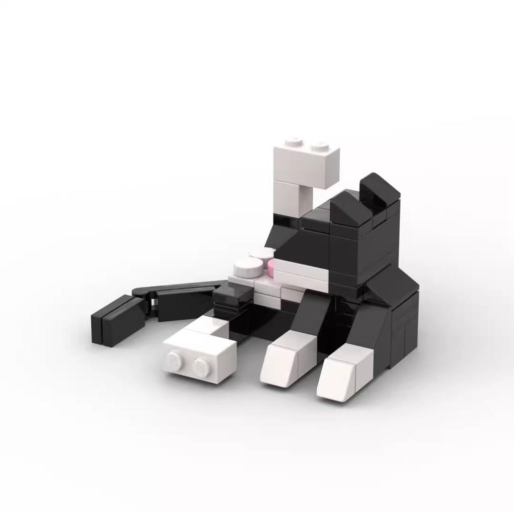 Tier Serie Bausteine DIY Katze Figuren Modell Montage Lernspielzeug Niedliche Desktop Ornamente für Kinder Geburtstagsgeschenke