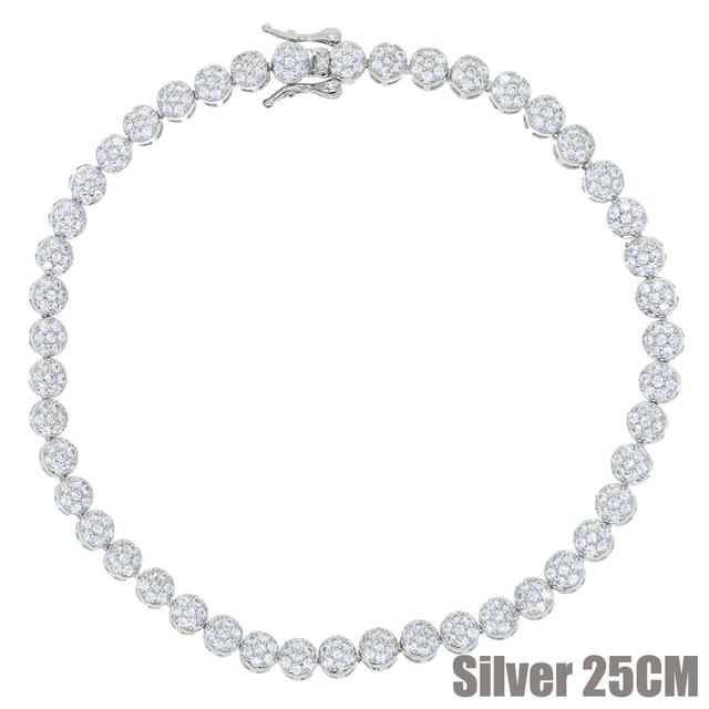 Silberfarben Funkelndes 5a Cz Charm Fußkettchen Runder Zirkon 5mm Tennis Kette Fußkettchen Ice Out Bling Cz Hip Hop Mode Damenschmuck