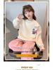 2025 Korean-Style Girls' Cartoon Bear Hoodie: Stylish Autumn/Winter Velvet Top
