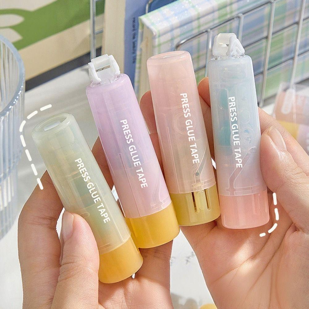 3pcs/set 360° Rotation Head Dot Glue Tape Large Capacity Dispensing Pen  School Supplies