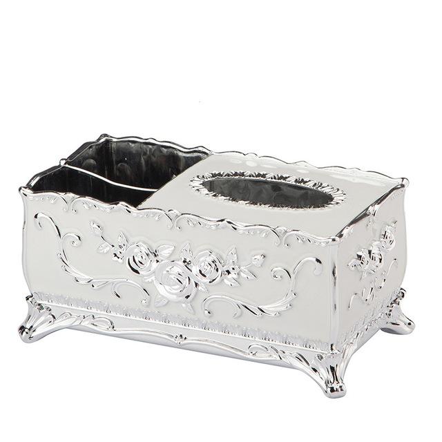 New Multifunctional Storage Box Tissue Box European Style Home Living Room Simple Coffee Table Creative Restaurant Tissue Box