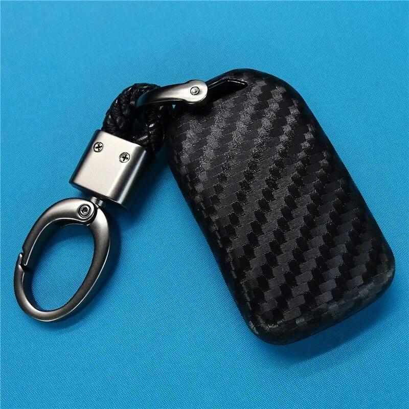 Silicone Carbon Car Keyless Smart Key Fob Case Cover for Honda Civic Accord Pilot 2015-2017 2/3/4/5/6 Button Keyles Smart Keyles