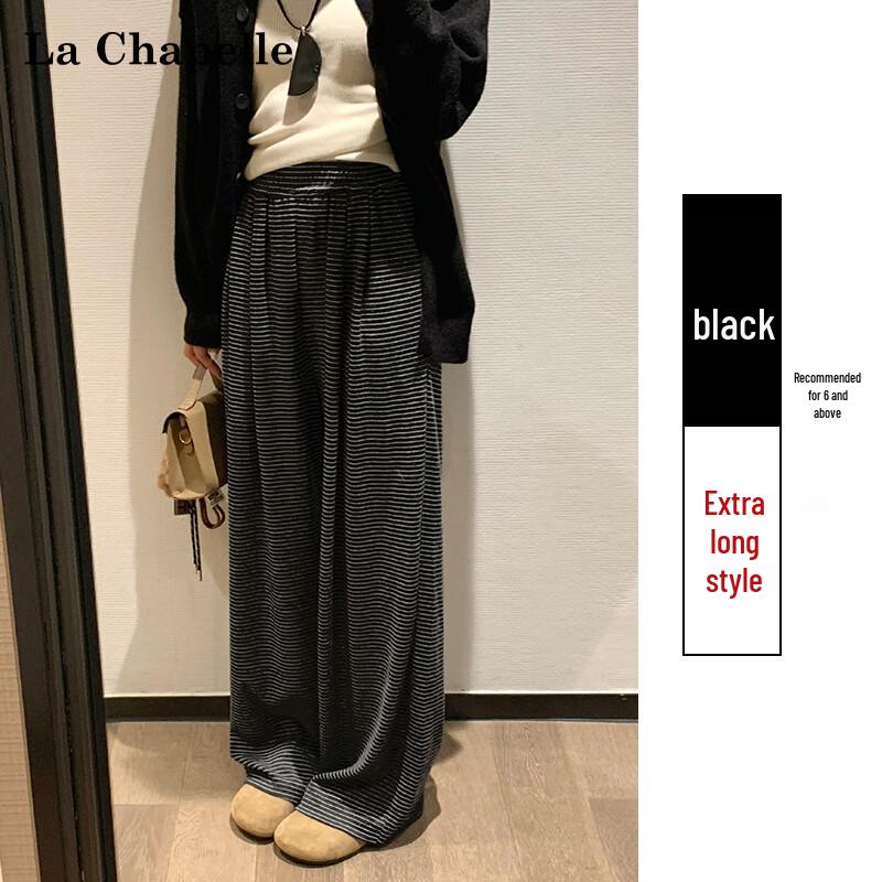 La Chapelle Women's Striped High-Waist Wide-Leg Pants