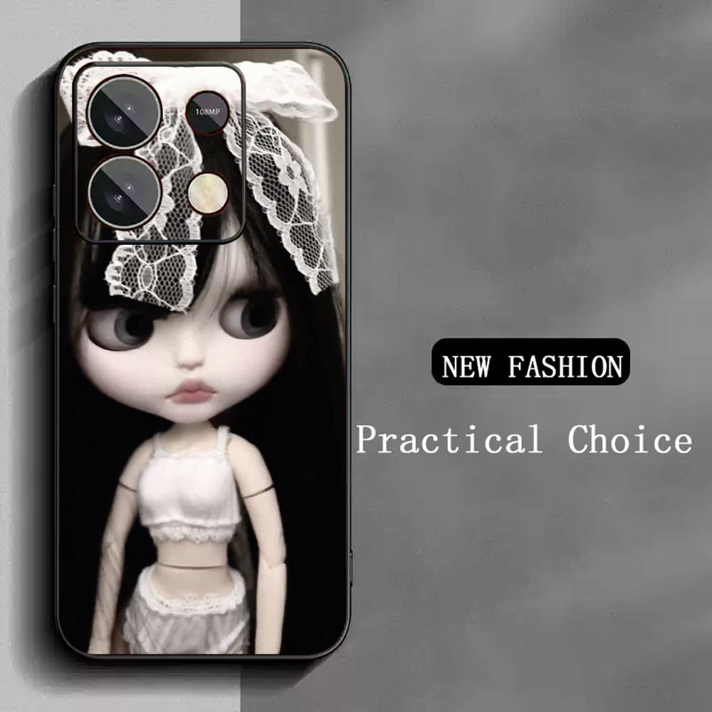 Blythe Cute doll fashion pattern design Phone Case For Redmi Note 14 13 12 11 Pro Plus S 5G 14C A3 Soft Black Phone Cover