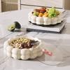 Divided Rotatable Fruit Platter Large Capacity Snack Storage Box Candy Nut Serving Tray  Kitchen