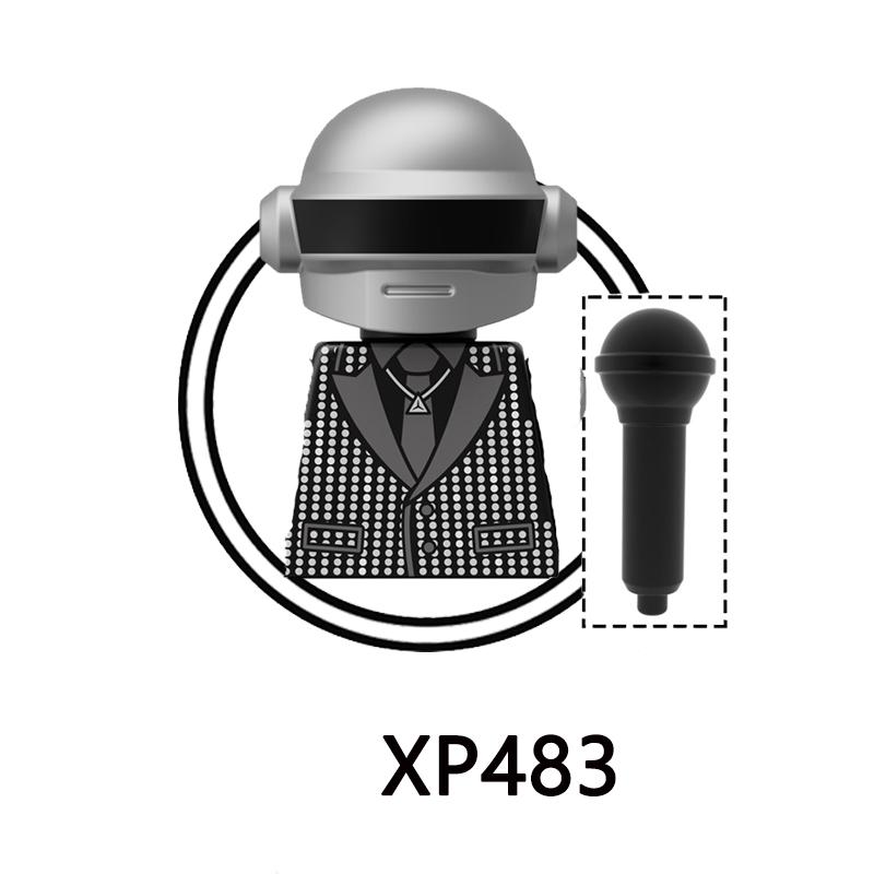 KT1063 Daft Punk Rock Band Music Building Blocks Character Figures Bricks Assembly Children Collection Toys