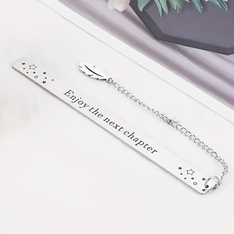 Durable Stainless Steel Bookmark with Custom Engraving, Page Holder for Books E-Readers, Great Reader Graduation Gift