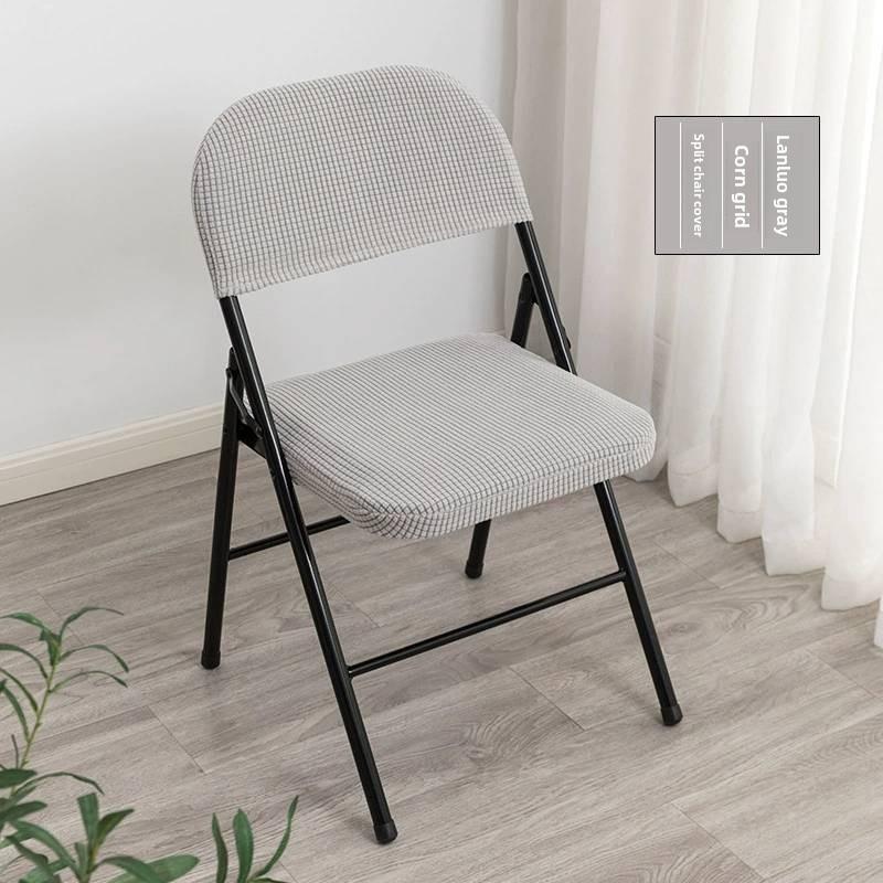 Chair Split Folding Type Two Piece Cover With Solid Color Design For Party Home