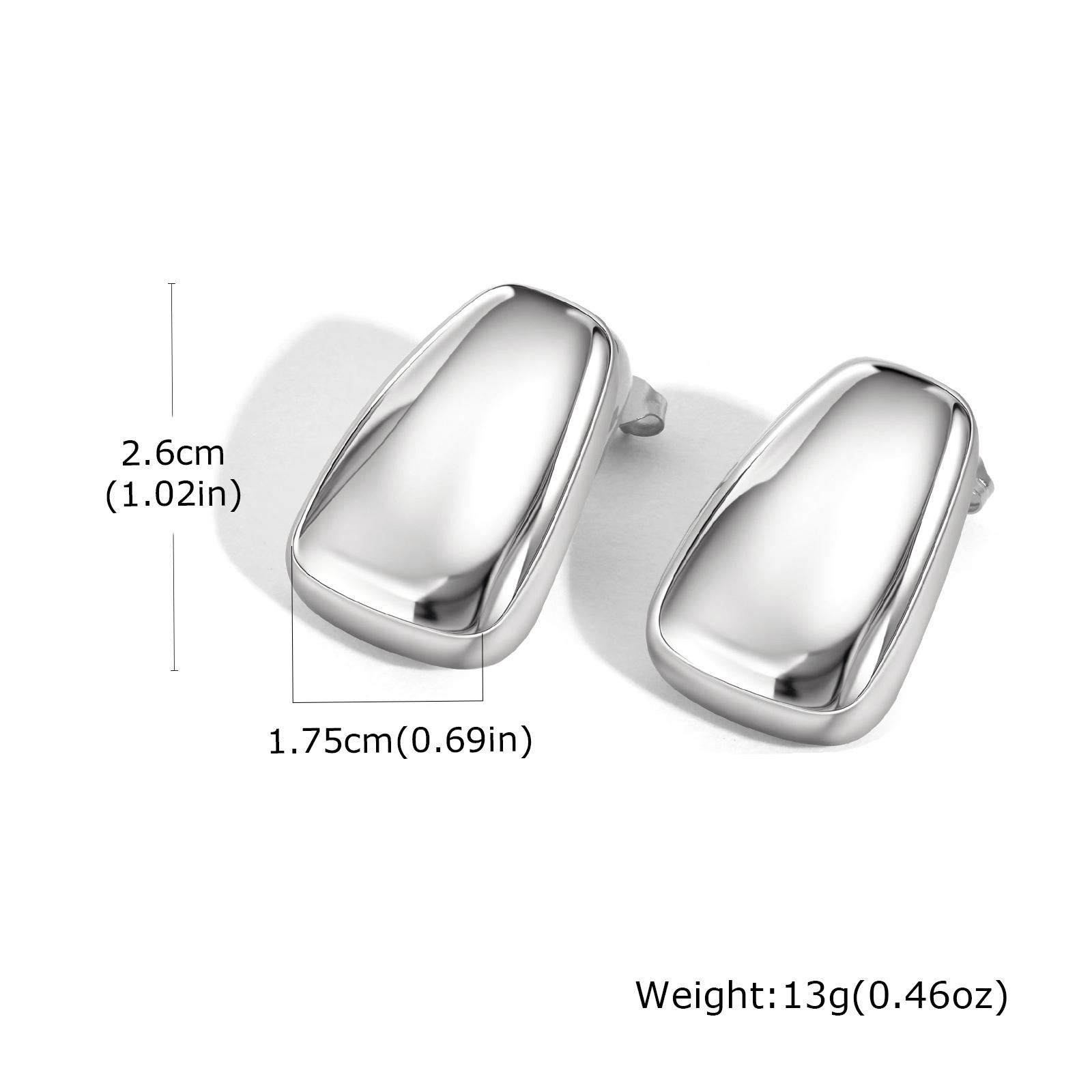 

Vnox Fashion Stainless Steel Women s Stud Earring,Geometric Trapezoid Square Ear Accessories,Party Waterproof Jewelry Two Color