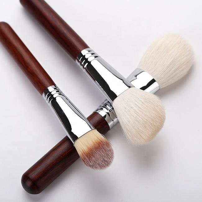 10 Pcs Luxury Chocolate SpotSale Makeup Brush Set Professional Goat Hair Fluffy Facial Brush Private Label Kit  Factory
