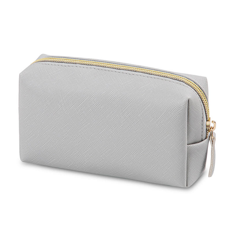 Portable Travel Zipper Cosmetic Pouch Water Resistant PU Leather Makeup Toiletry Organizer Bags for Women