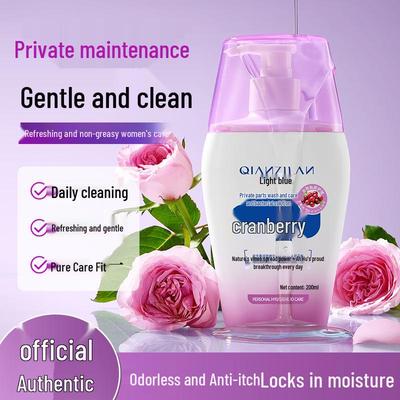 Qianzi Lan Cranberry Antibacterial Intimate Wash – Long-lasting Fragrance and Deodorizing Cleansing Liquid.
