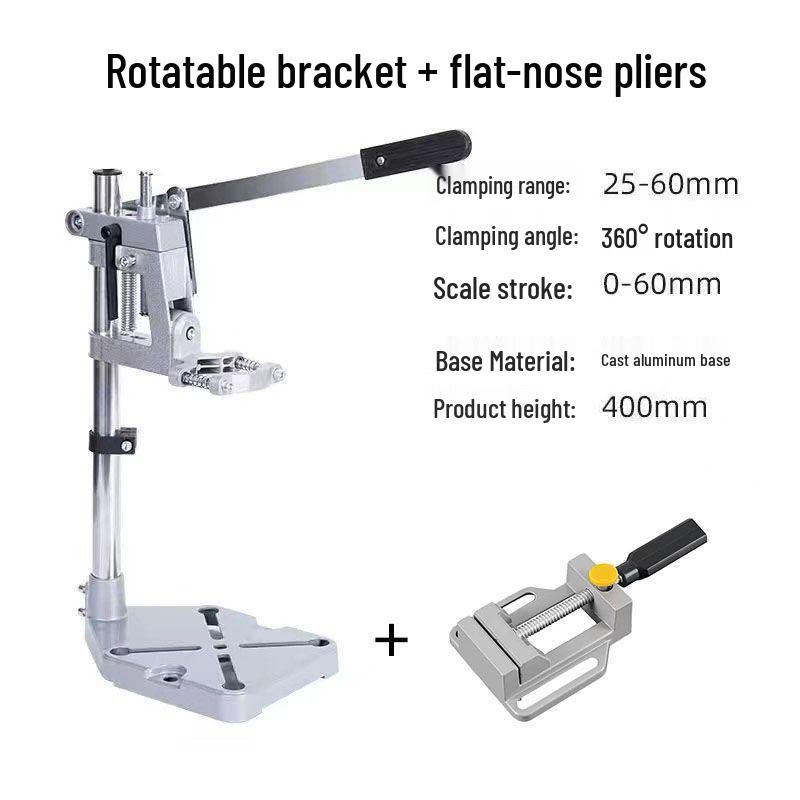 Multifunctional Hand Drill Stand: Converts Electric Drill To Bench Drill with Mini Pliers
