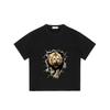 Men's Black T-Shirt Lion Breaking Through Graphic Design Casual Wear for Everyday Outfits