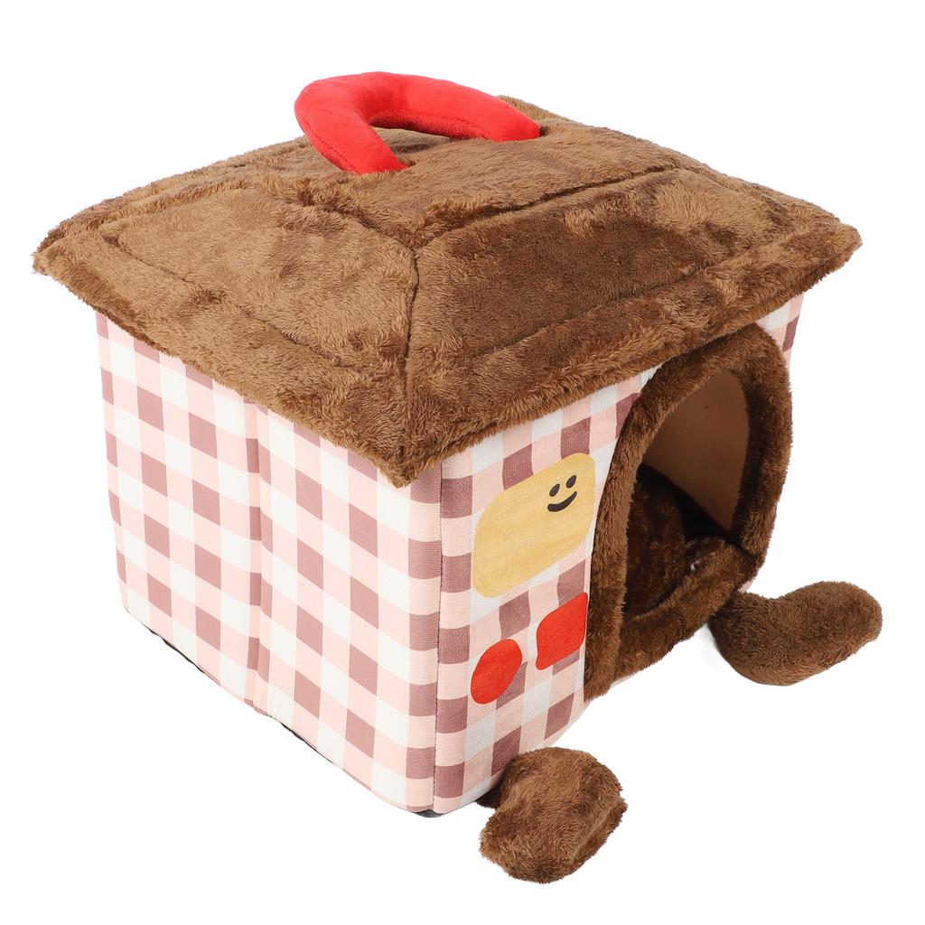 Cat House Soft Comfortable Enough Interior Space Portable Cartoon Cute Dog House Kennel Bed for